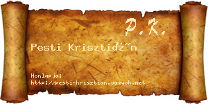 Pesti Krisztián névjegykártya