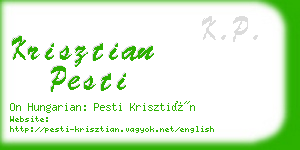 krisztian pesti business card